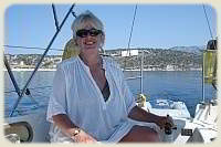 Sailing Flotilla - Mrs. S at the helm